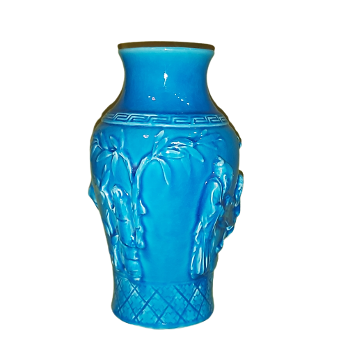 Vase Longwy décor asiatique