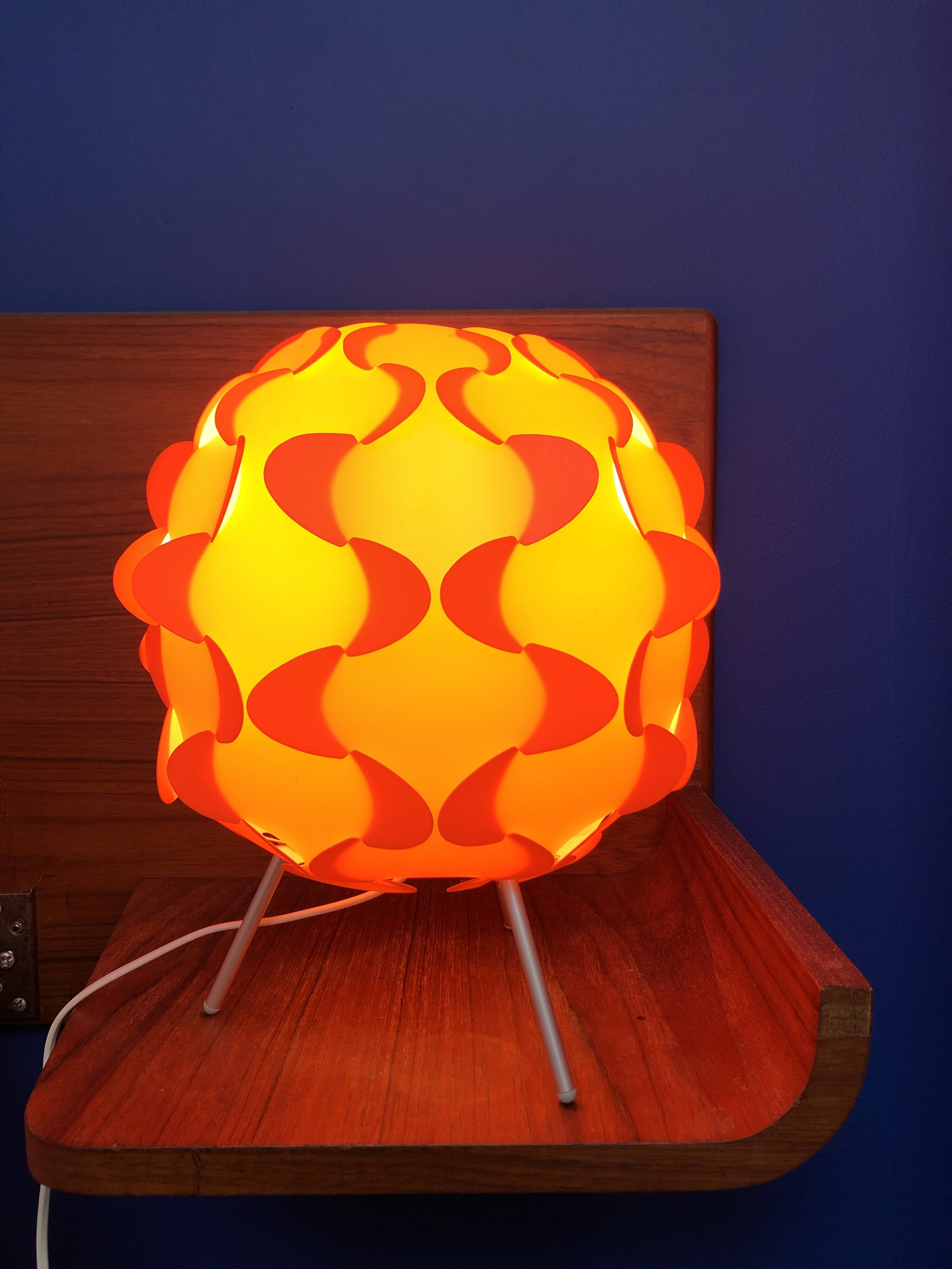 Lampe Ikea vintage orange Fillsta, 1990