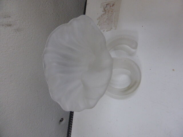 Former corolla, frosted glass vase