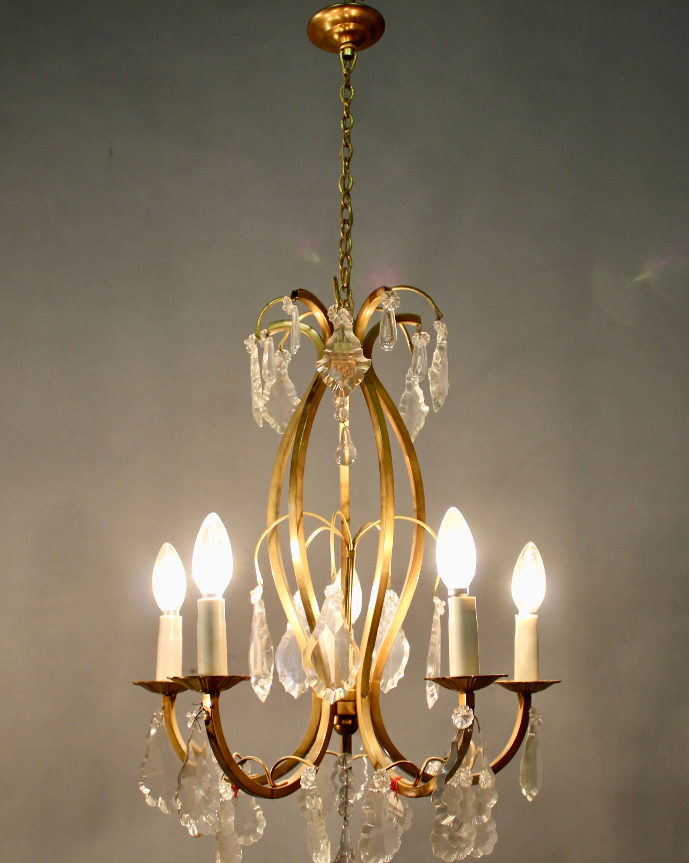 Bronze chandelier and 5-fire stamps