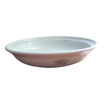 Plat en porcelaine blanche de limoges aluminite frugier