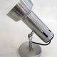 Brushed metal adjustable wall spotlight 1970s