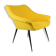Mid-century armchair Shell, 1960s, NRD, yellow fabric, restored