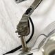 Vintage accordion wall light in chrome metal.