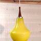 Scandinavian style suspension in green/yellow opaline - 1970s