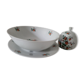 Service à fraise porcelaine d'art création Florence Limoge