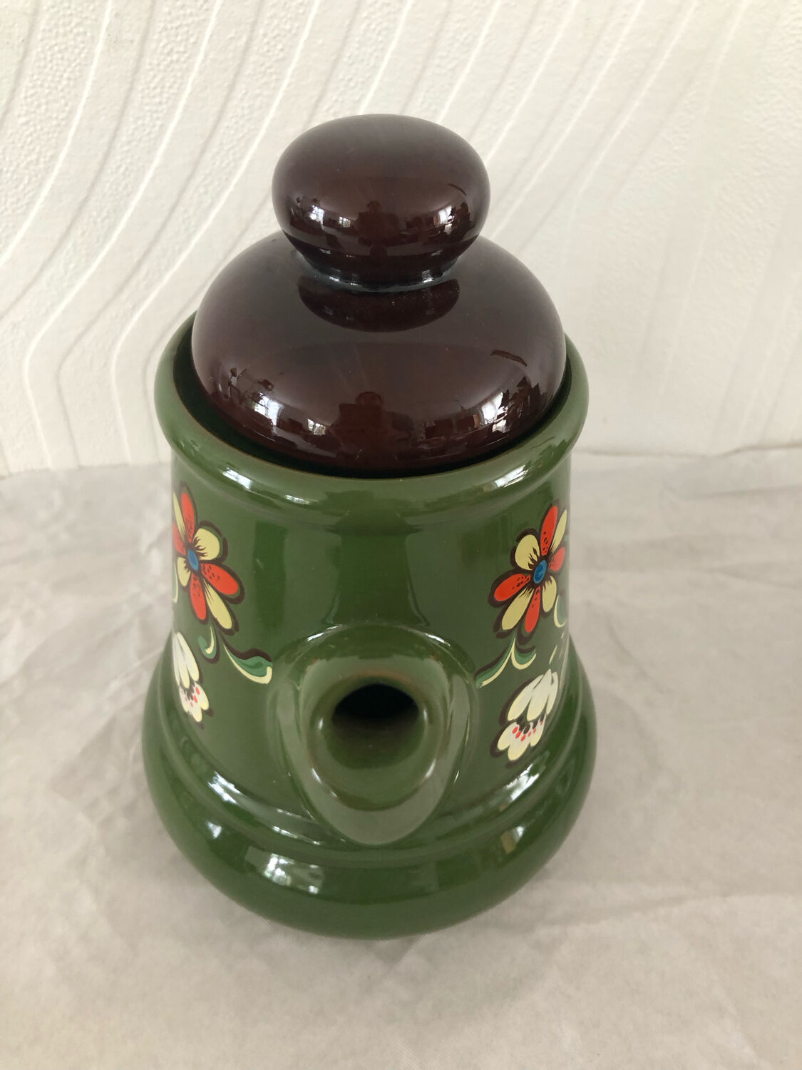 Set with coffee maker sugar milk pot and vintage Winterling plates
