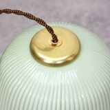 Mid-Century Italian Brass and Glass Pendant Lamp