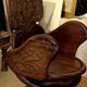 Solid wood chairs inspired by organic shapes sculpted by Gaudi.