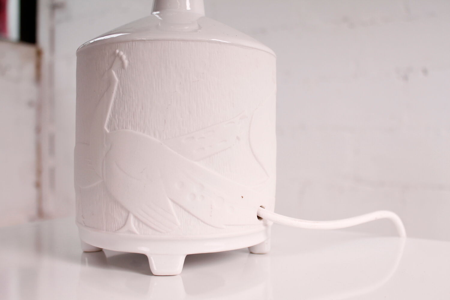 Vintage Biscuit Ceramic Table Lamp from Kaiser, 1960s