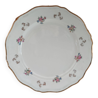 L'Amandinoise round dish with floral decoration