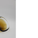 Scandinavian Sommerso gold brown glass bowl, 1950s