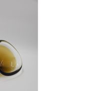 Scandinavian Sommerso gold brown glass bowl, 1950s