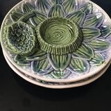 Two artichoke earthenware plates