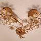 Set Hollywood Regency Wandlampe vergoldet Messing Swarovski-Kristalle Palwa