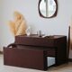 Commode italienne vintage en wengé – design 1970/80