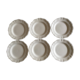 6 Sarreuemines ivory plates to gadroons
