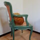 Restyled canned convertible armchair