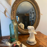 Old beveled oval mirror