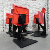 Set of 6 folding chairs, cinema seats