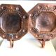 Scandinavian Antique Wall Candle Holder Sconce in Copper