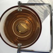 Seau à glaçons verre soufflé ambre 70’s
