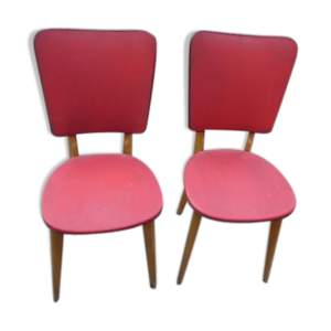 Paire de chaises bois