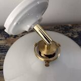 Vintage white opaline wall light