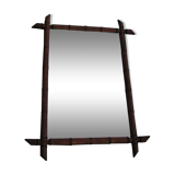 Bamboo mirror early XXth 86x65cm