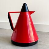 Vintage red post modern thermos by BMF, Memphis design