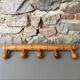 bamboo style wooden hook 5 supports