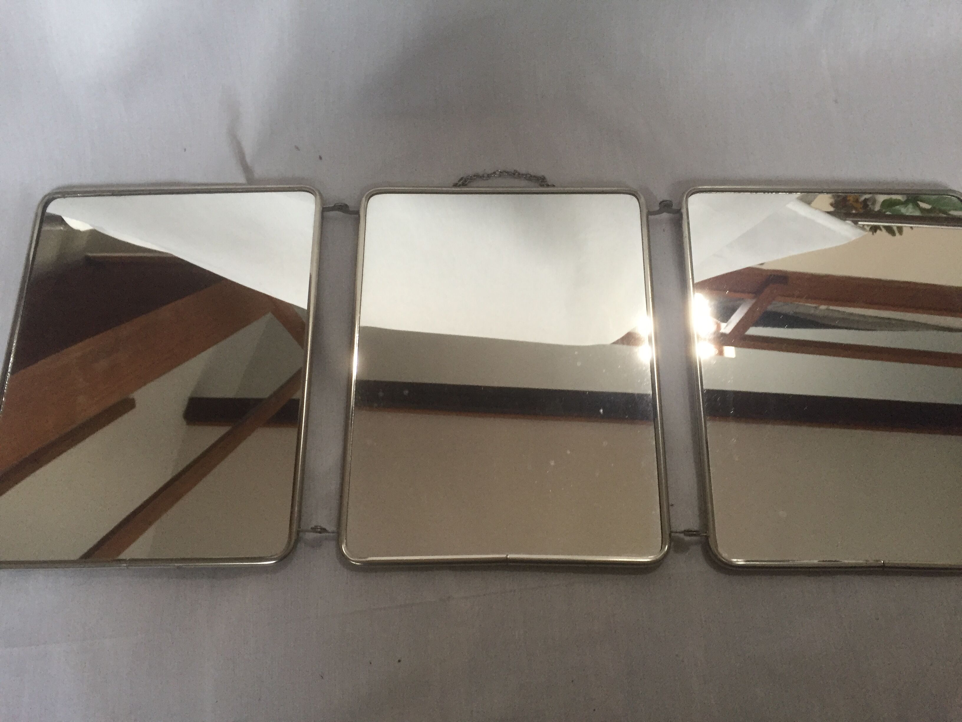 Mirror barbier triptych 67x27cm