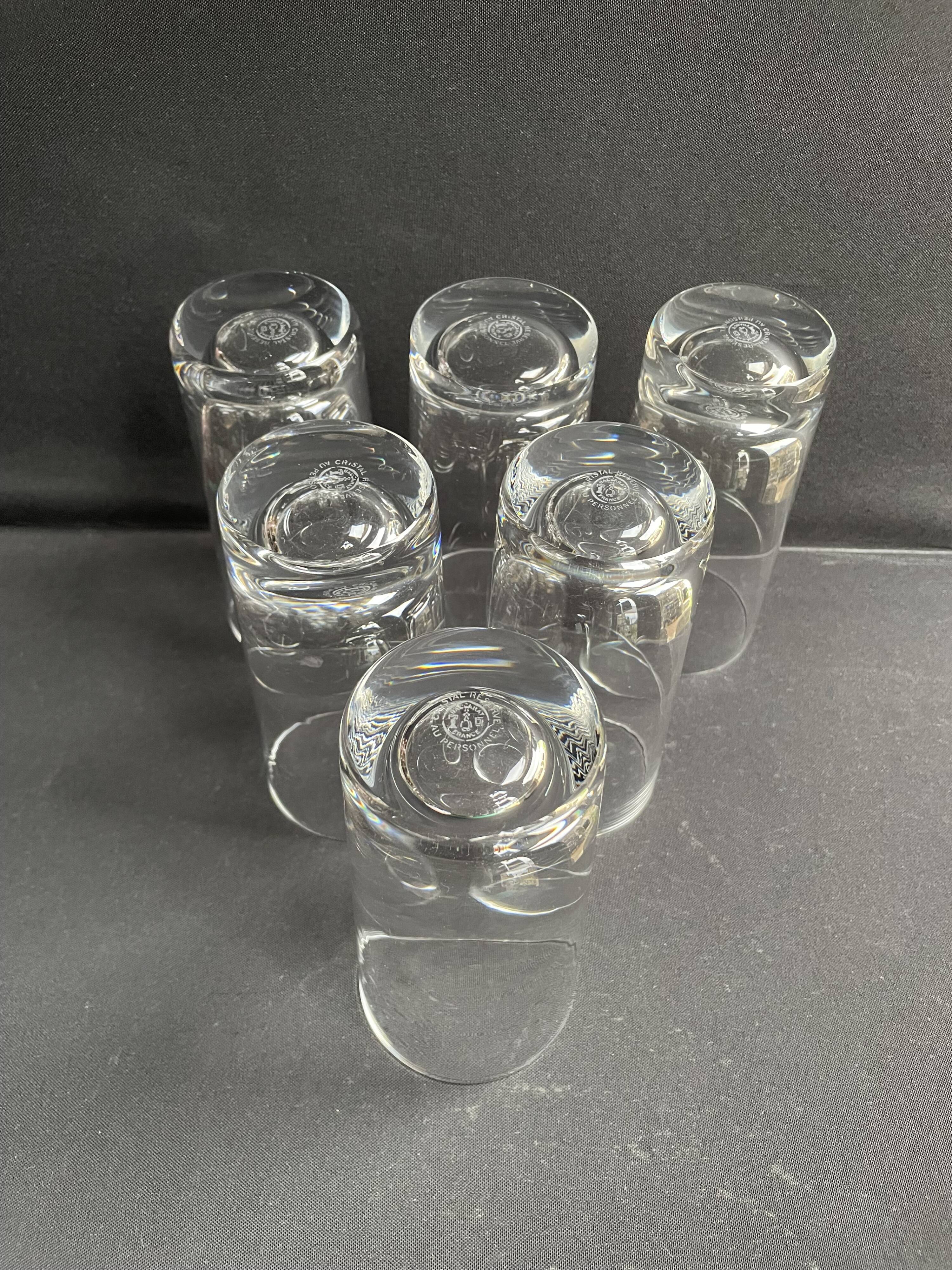 6 Baccarat Perfection Mugs