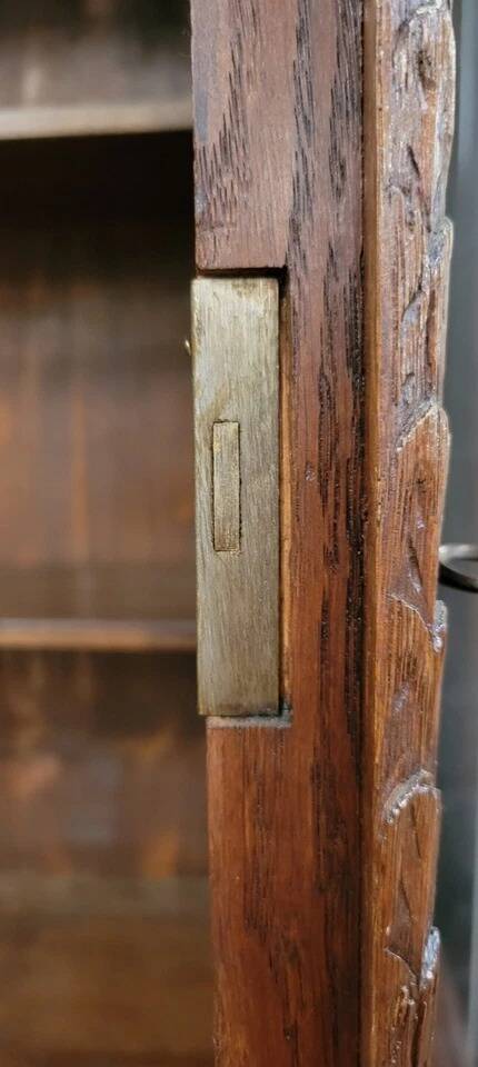 19th century carved solid wood hunting lodge sideboard