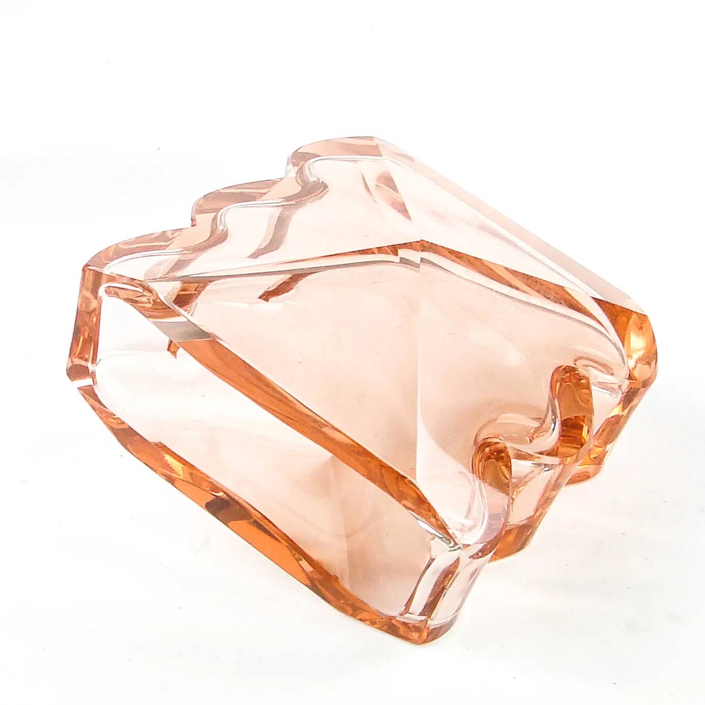 Art Deco vase, crystal, Moser, Czechoslovakia, 1930s
