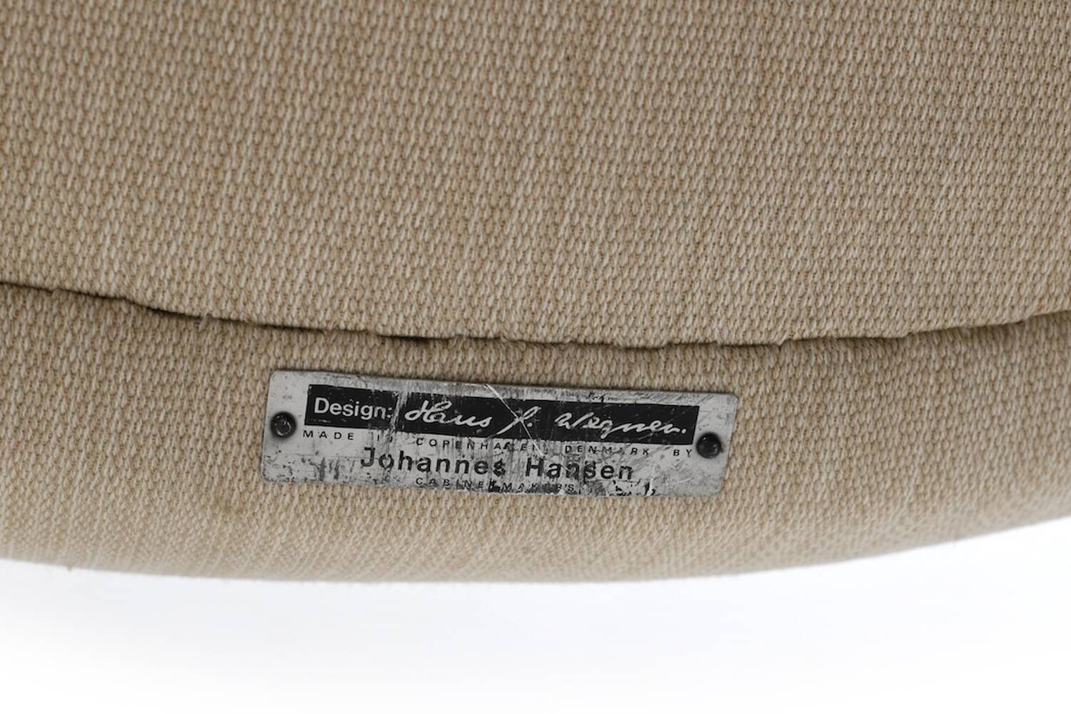 Early Pair Hans Wegner Queen Chairs by Johannes Hansen c.1960 / New Upholst