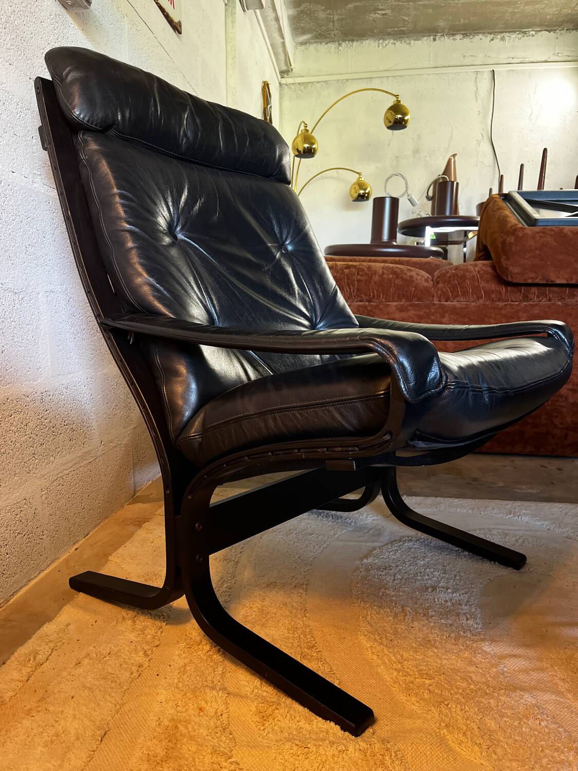 Scandinavian leather armchair