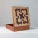 Handmade vintage wooden box with inlays