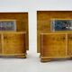 1939s set of Art Deco bedside tables, Czechoslovakia