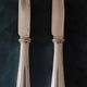 Silver-plated dessert knives, Christofle hallmark, set of two