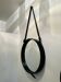 Jacques Adnet miroir circulaire cuir et laiton
