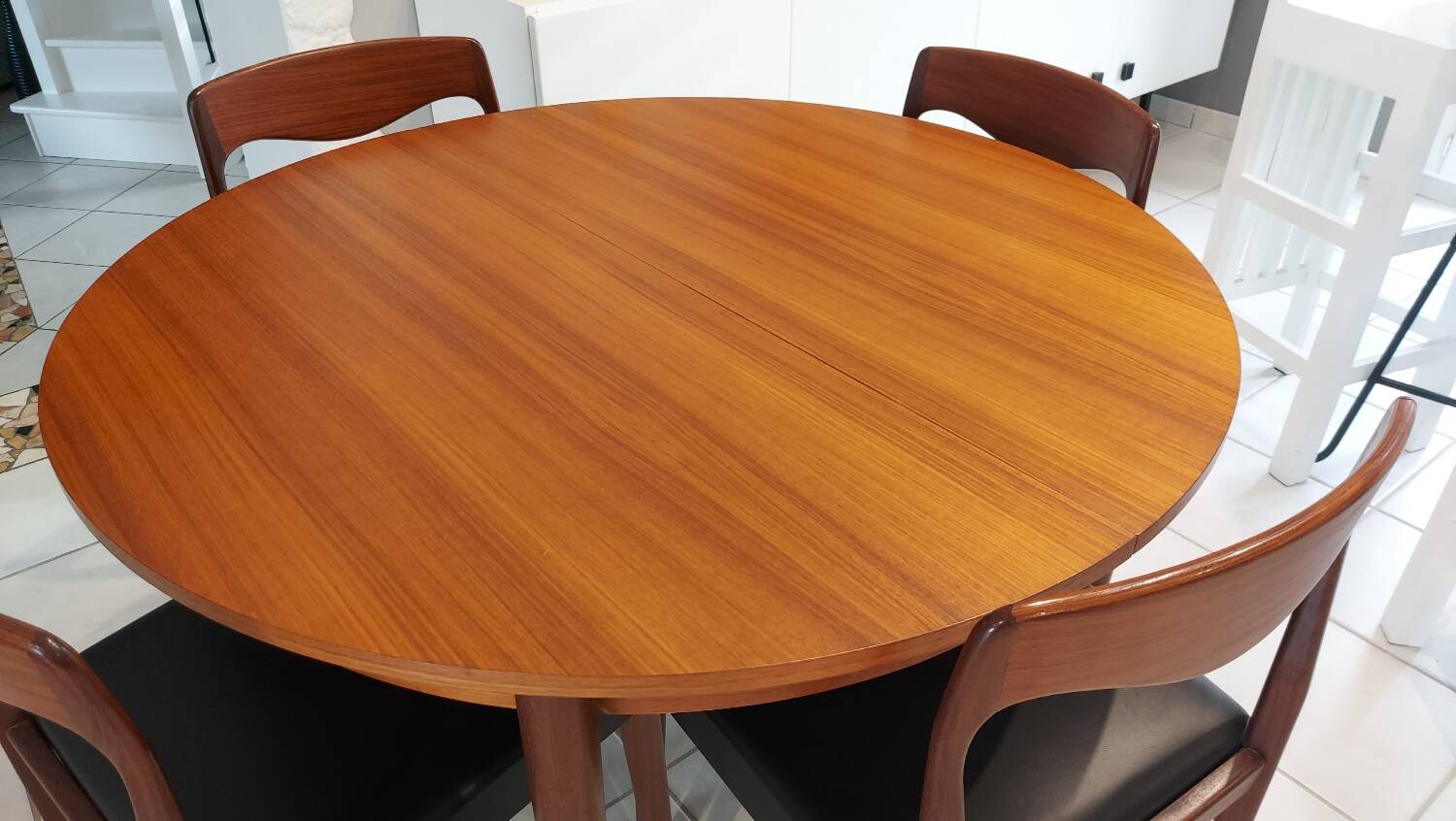 Scandinavian extendable table, vintage teak, 1970s