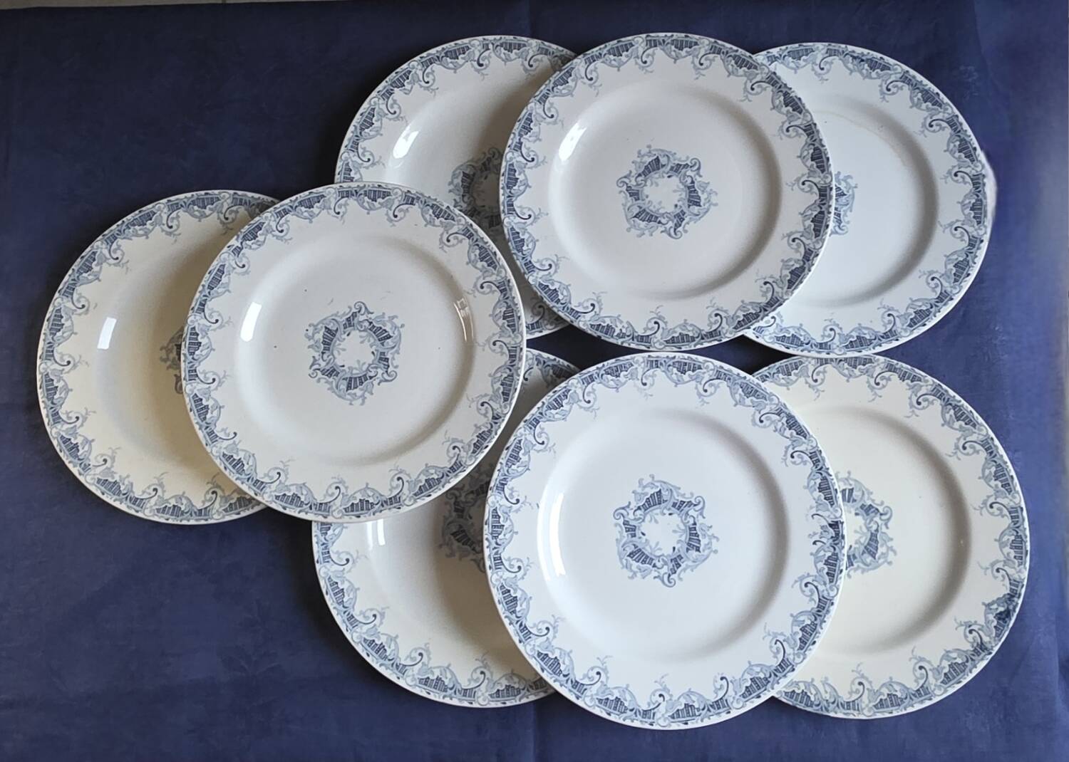 K&G Lunéville ironstone flat plates 1900