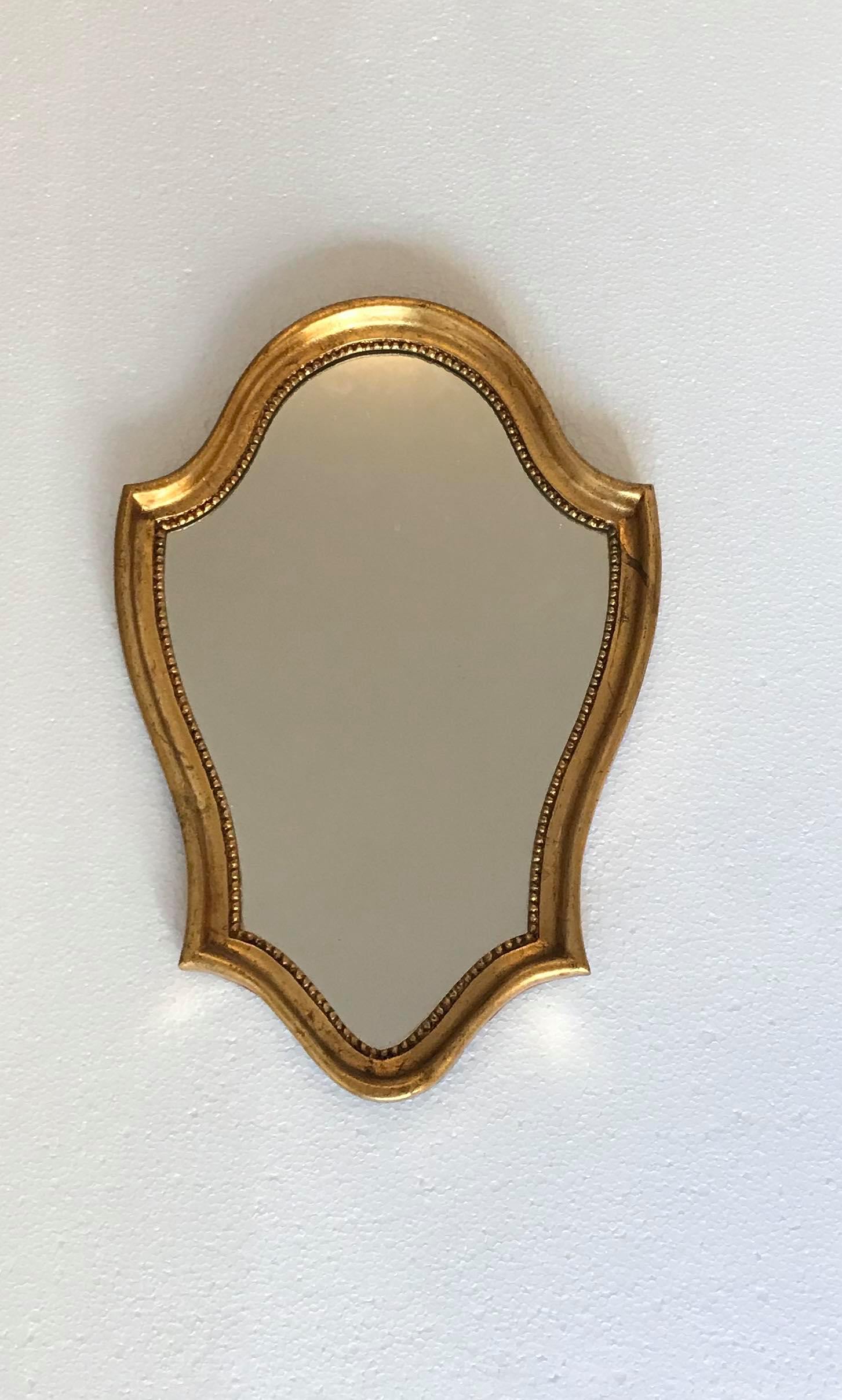 Old gold molded mirror 15,5x39,5cm