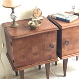 Pair of vintage bedsides