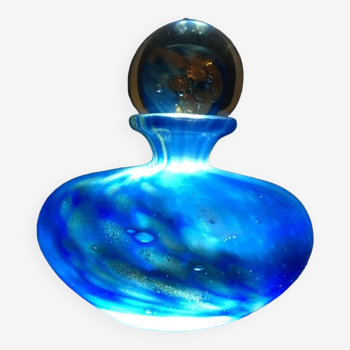 Iridescent blue glass trinket - Murano, Venice