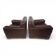 Set of 2 B&B Italia Maxalto Apta Imprimatur leather armchairs by Antonio Ci
