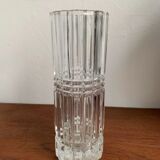 Vase vintage en verre sculpté