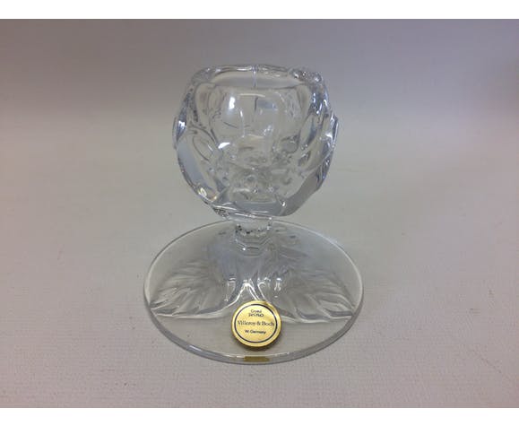 Pair of Villeroy & Boch crystal candlesticks