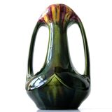 Old vase with two handles delight floral decoration style Art Nouveau Faïenceries Thulin Belgium
